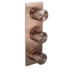 brushed bronze knurled handles conceled shower mixer valve 