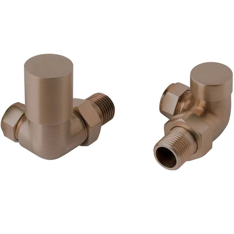 Bronze Corner Radiator Valves 