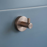 brushed bronze single robe hook 