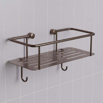 brushed bronze shower basket single tier Main image