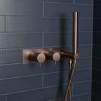 brushed bronze shower set