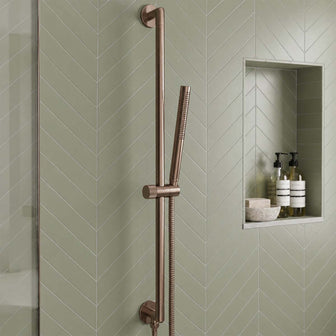 brushed bronze slide rail with pencil handset Main image