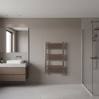 brushed bronze electric towel rail radiator 