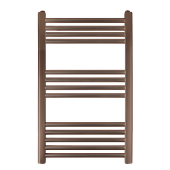 Brushed Bronze Towel Radiator Vertical 800mm x 500mm Dual Fuel Secondary image