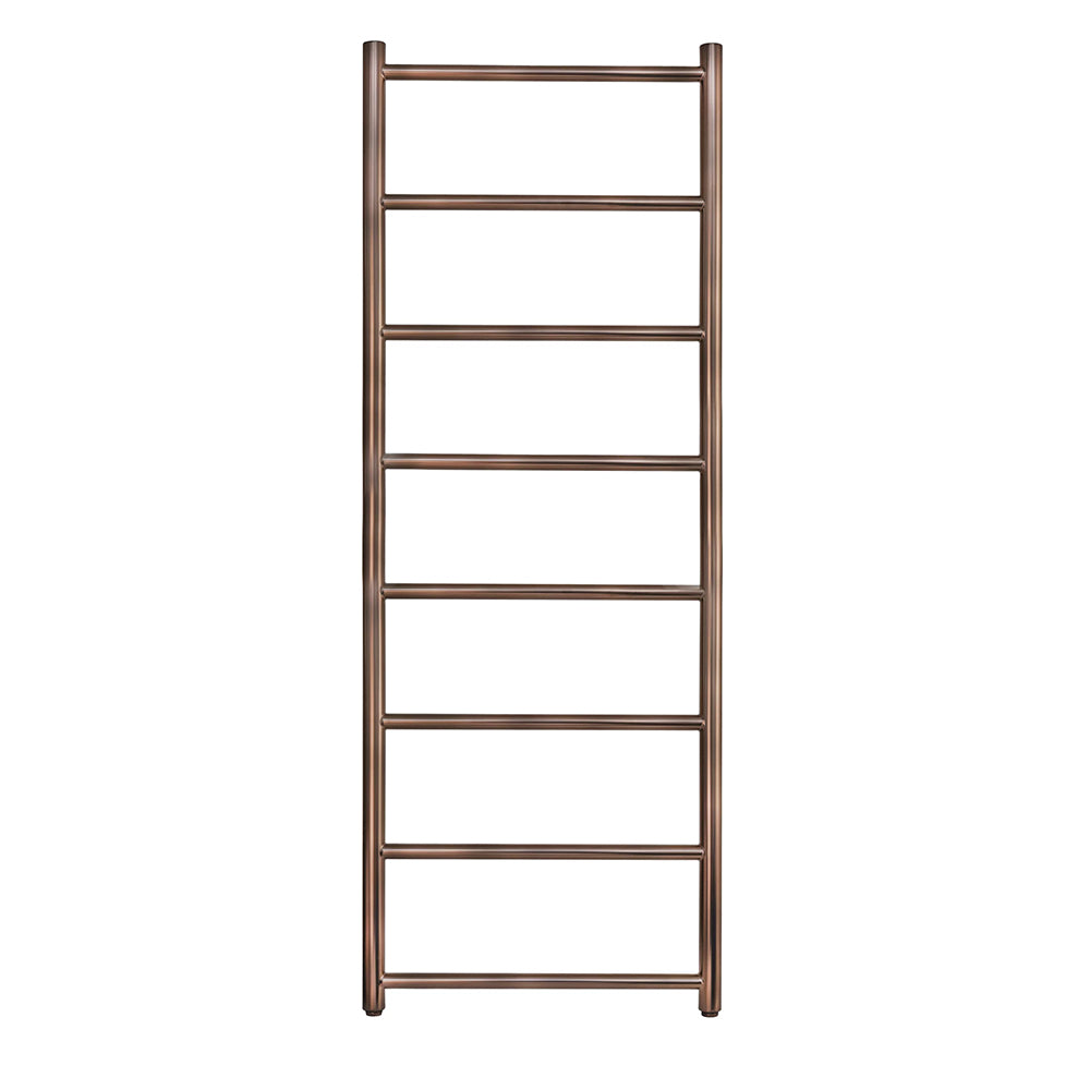 Brushed bronze towel radiator