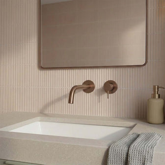 brushed bronze wall mounted tap Main image
