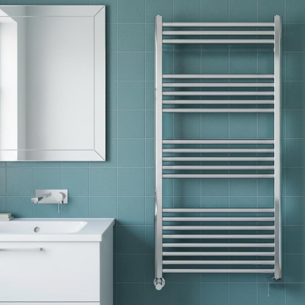 chrome Heated Towel Rail - 1200 X 600mm