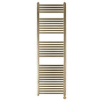 brushed gold electric heated towel radiator with thermostat 