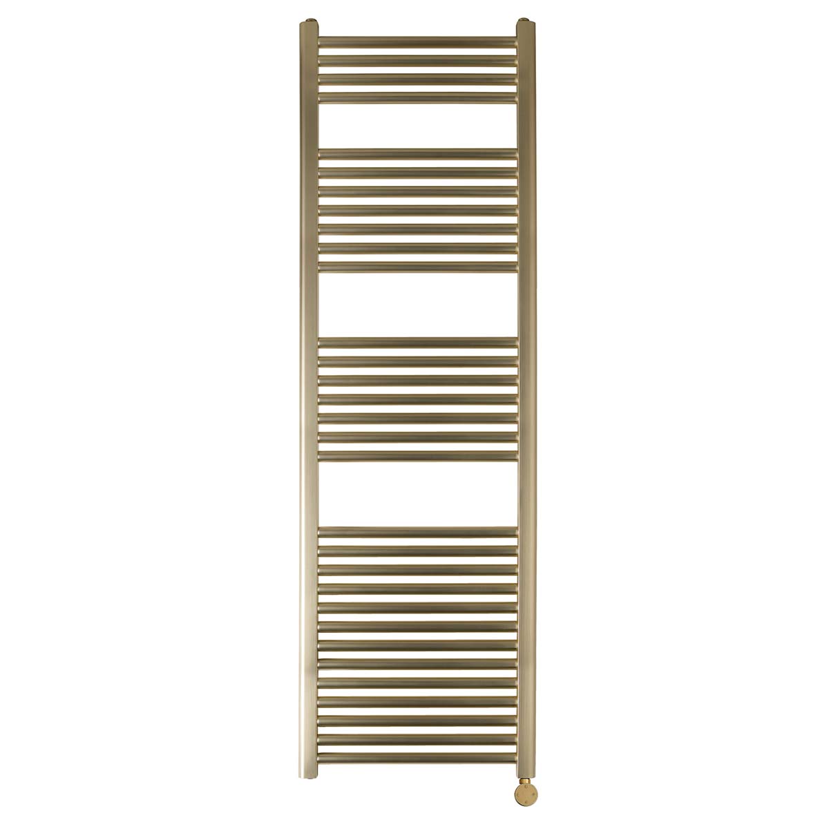 brushed gold electric heated towel radiator with thermostat 