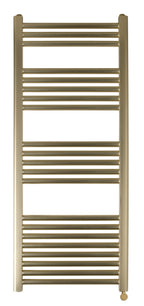 brushed brass electric bathroom towel rail