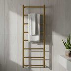 brushed gold bathroom radiator