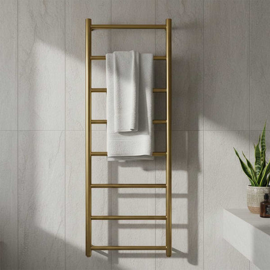 brushed gold bathroom radiator
