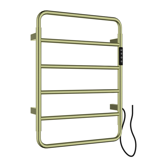 brushed gold heated towel rail electric 1000