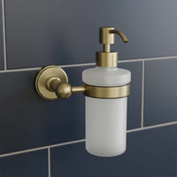 brushed gold soap dispenser