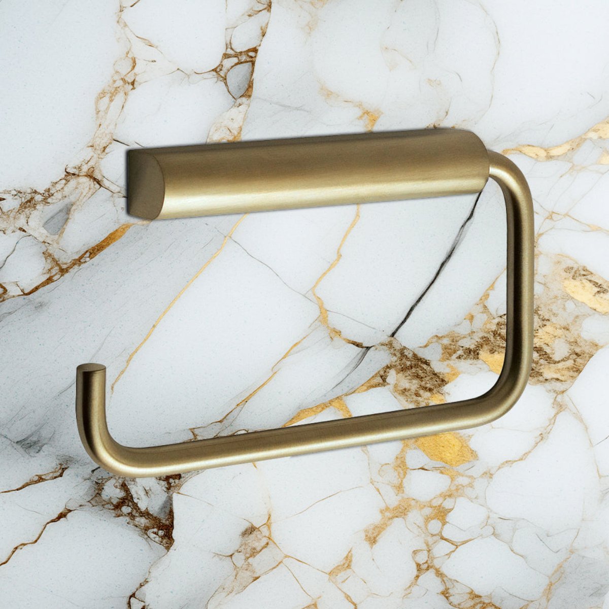 brushed gold toilet roll holder