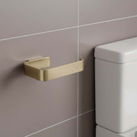 brushed brass toilet roll holder