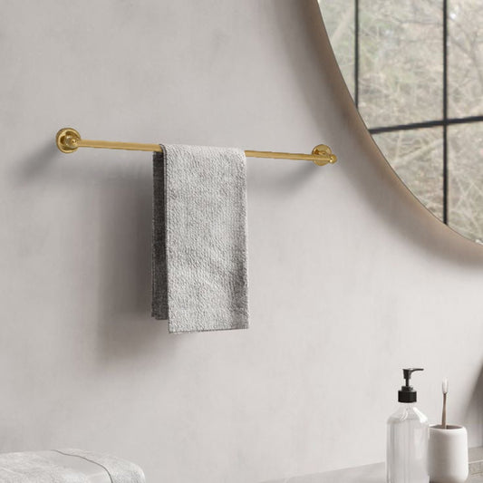 brushed gold towel holder rail 1200