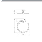 brushed gold towel ring