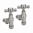 brushed nickel traditional angled radiator valves