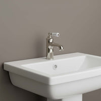 brushed nickel basin tap