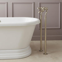 brushed nickel bath tap free standing 