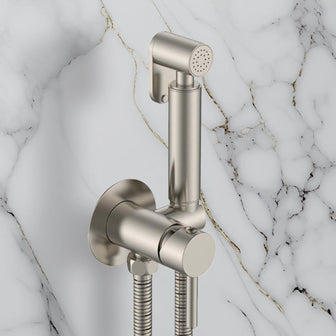 Hot and Cold Douche Shower Kit with Hose and Wall Bracket - Brushed Nickel Secondary image