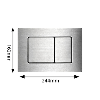 Brushed Nickel Flush Plate for Toilet Cistern Secondary image