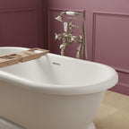 brushed nickel freestanding bath tap