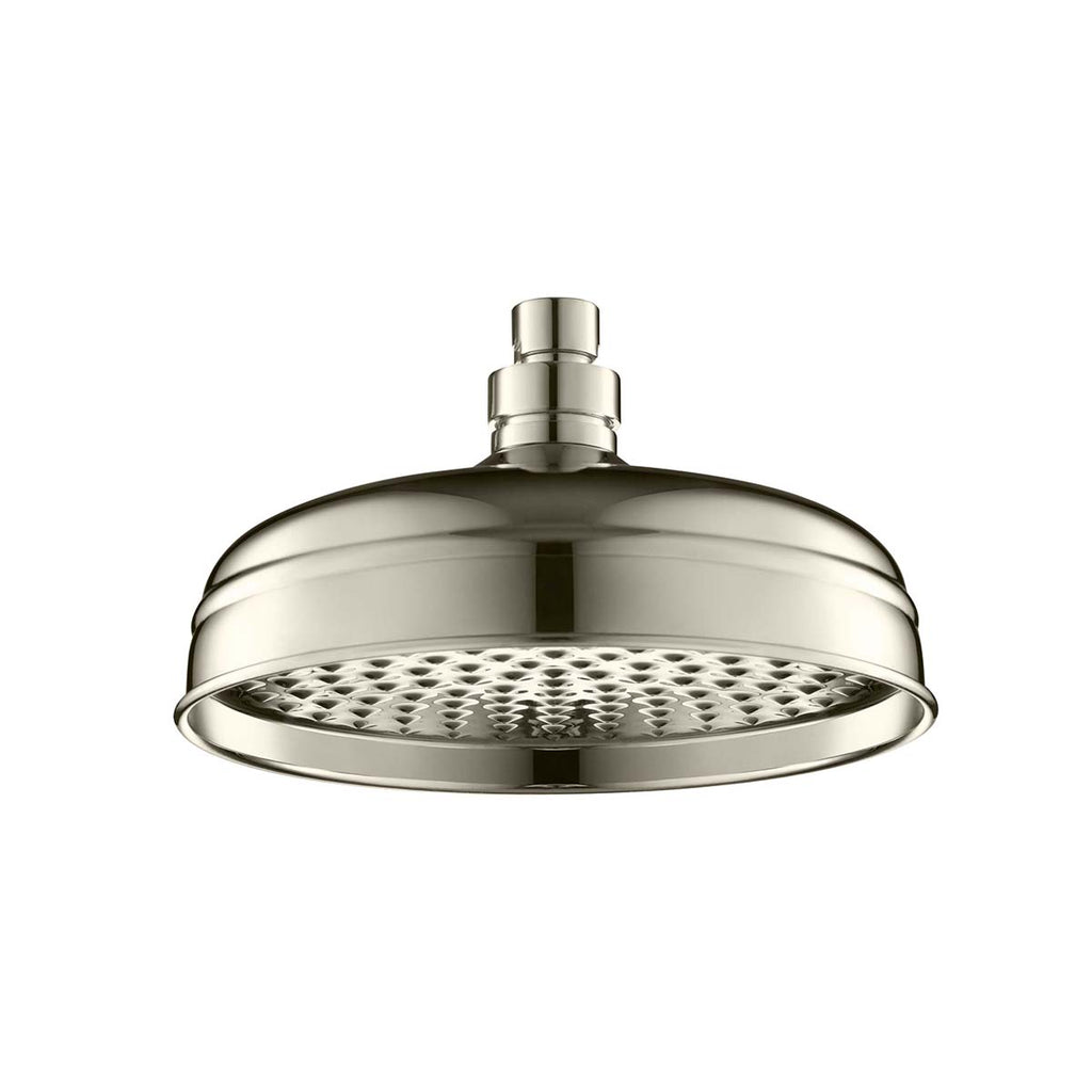 brushed nickel shower head 200mm