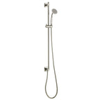 brushed nickel shower rail