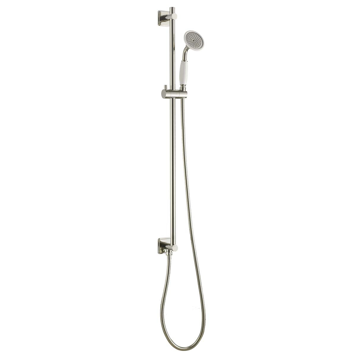 brushed nickel shower rail