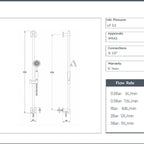 brushed nickel shower rail set technical details