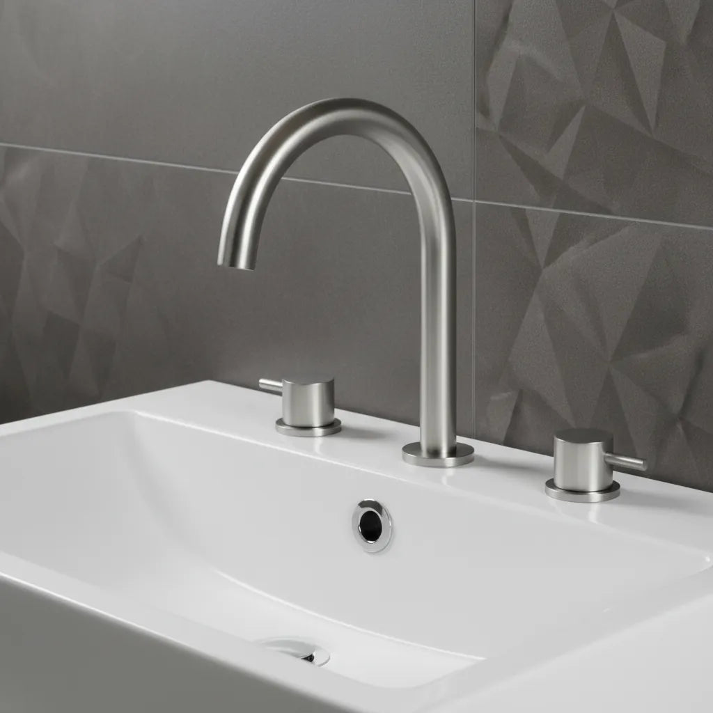 Stainless steel basin tap