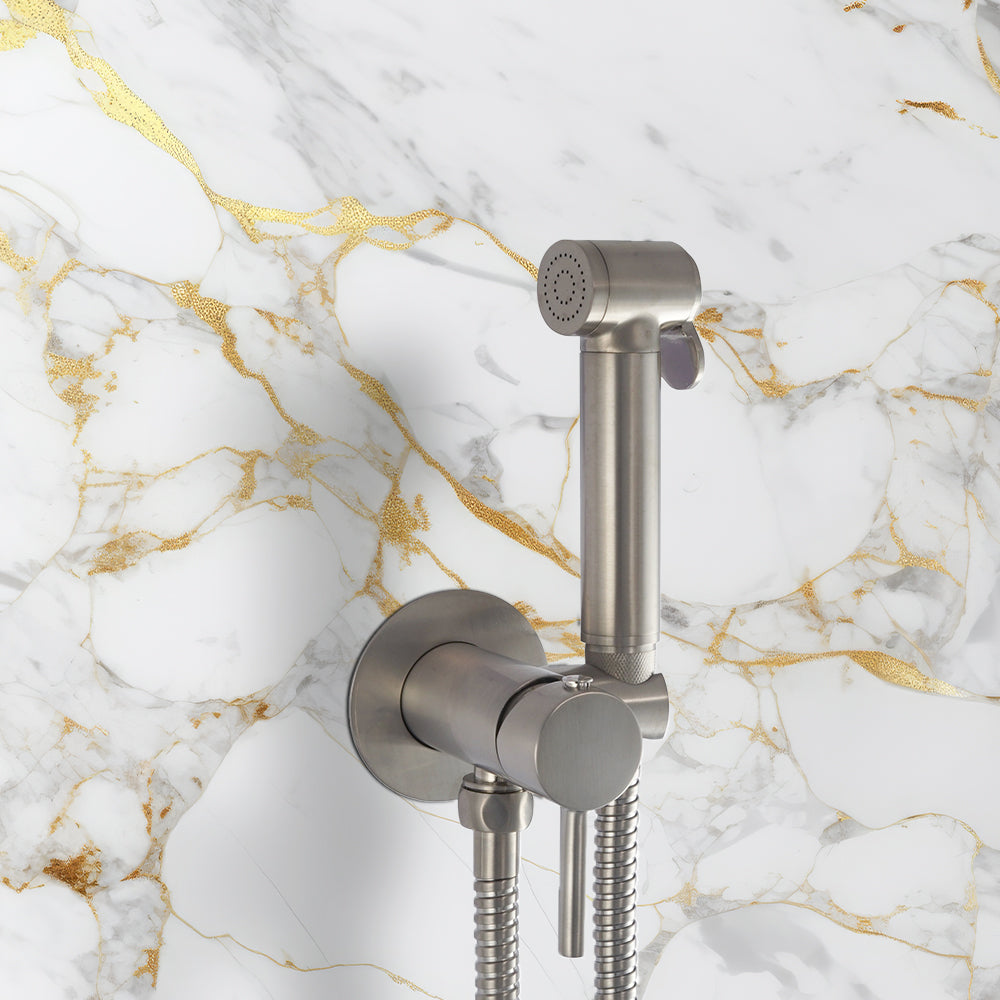 Stainless Steel Douche Spray Kit with Temperature Control - Brushed Steel Finish Secondary image