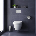 brushed stainless steel toilet brush holder