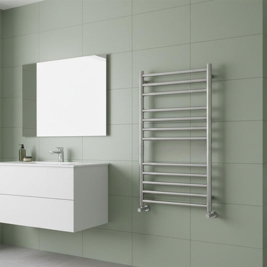 brushed stainless steel towel radiator