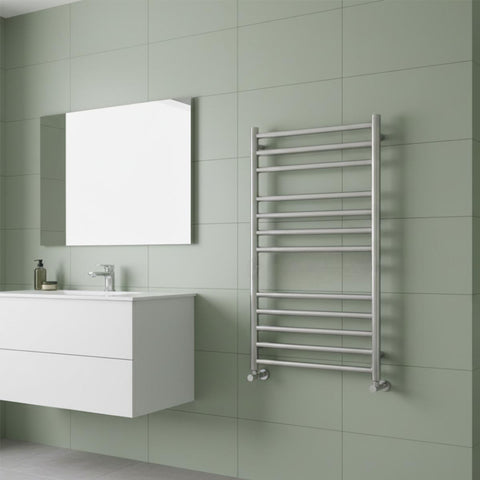 brushed stainless steel towel radiator