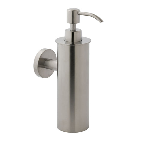 brushed steel wall mounted soap dispenser