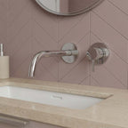 chrome 2 hole basin tap with single lever handle
