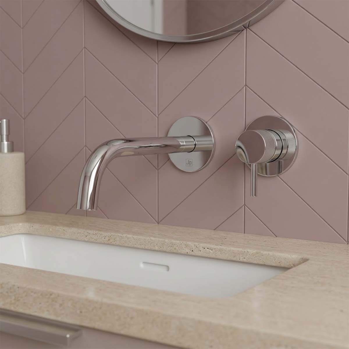 chrome 2 hole basin tap with single lever handle