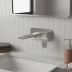chrome 2 hole wall mounted basin mixer