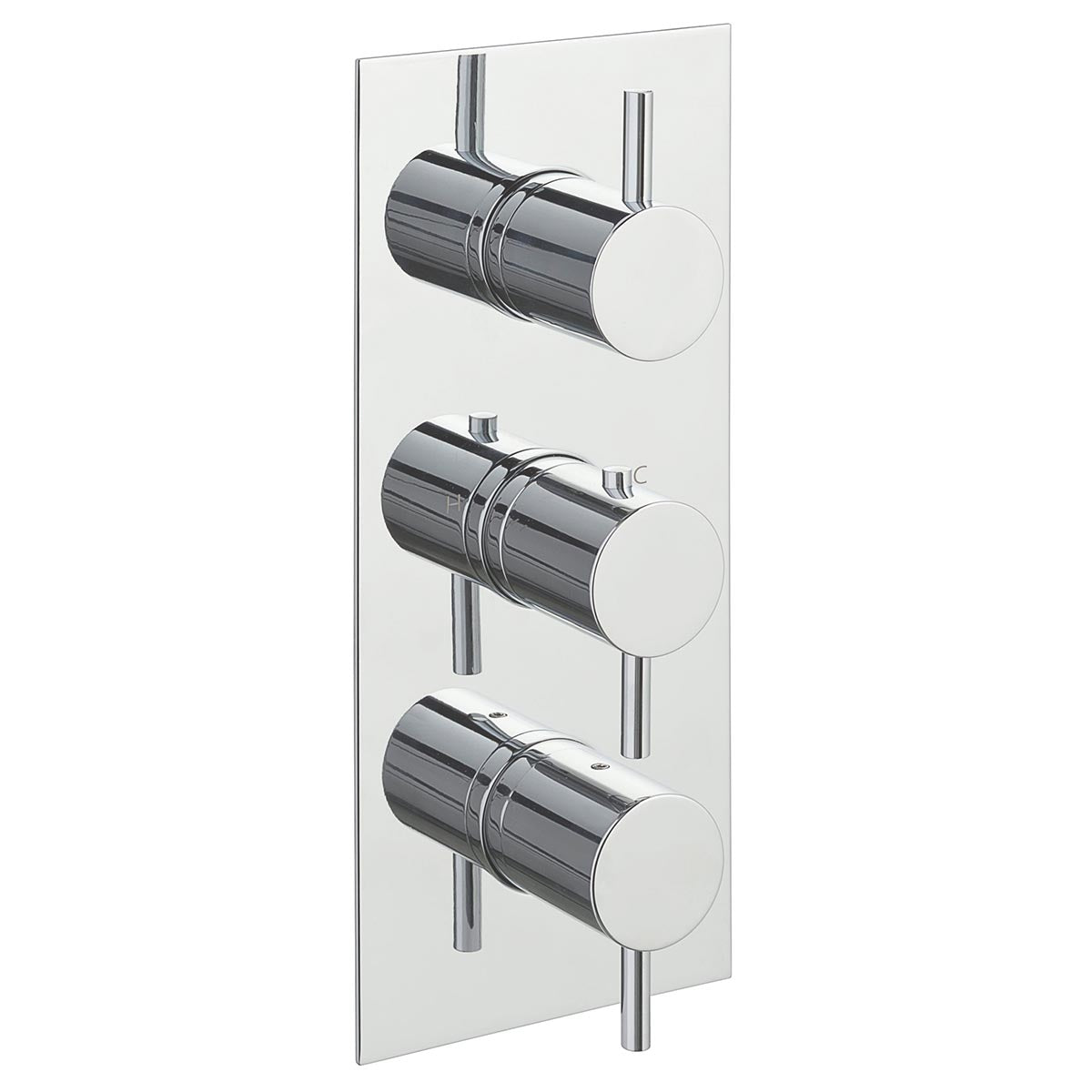 chrome 2 outlet concealed shower valve
