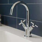 chrome basin mixer tap