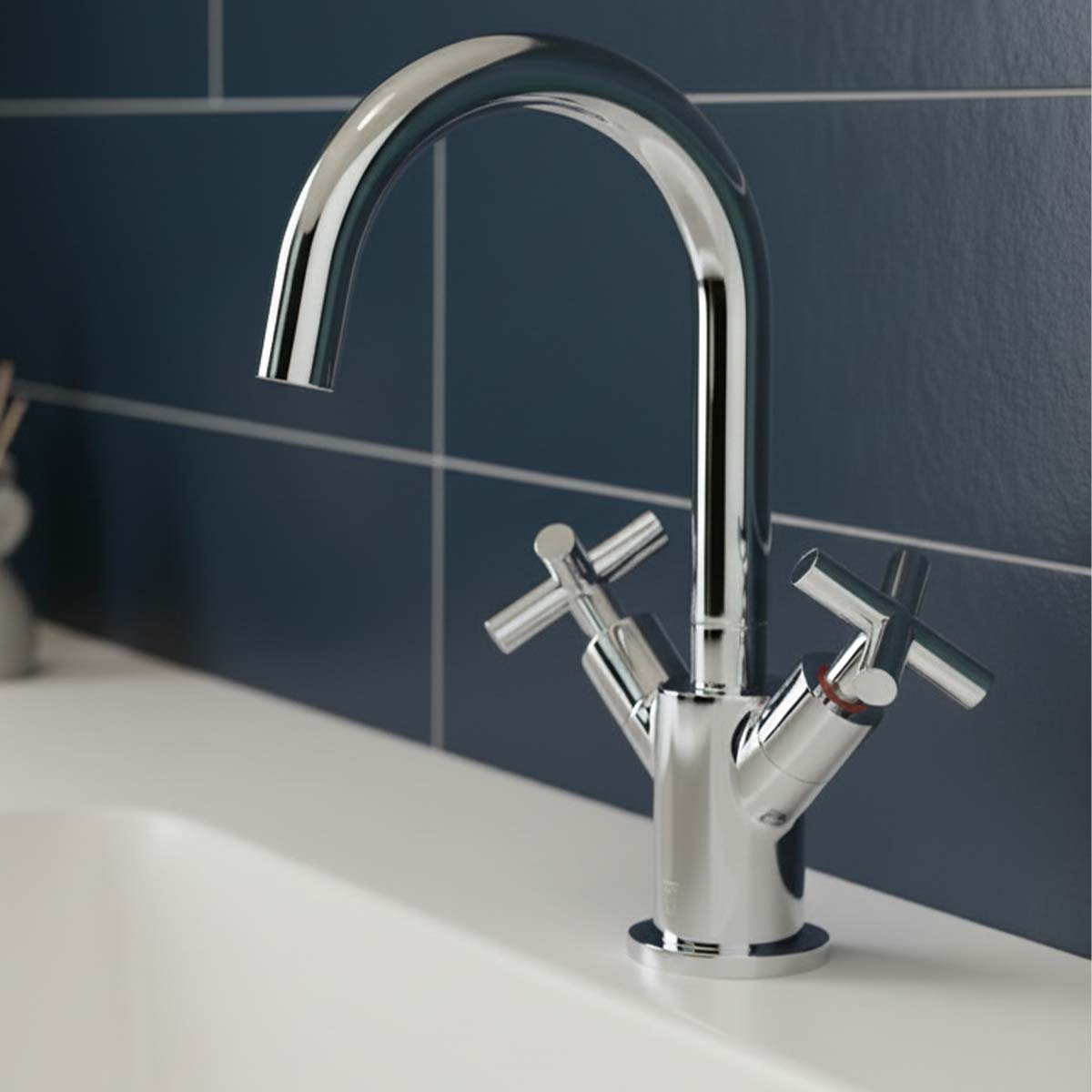 chrome basin mixer tap
