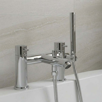 chrome bath mixer tap with shower attachment  Main image