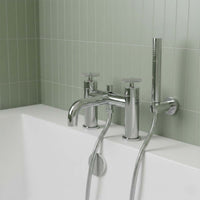 chrome bath tap with shower attachment 