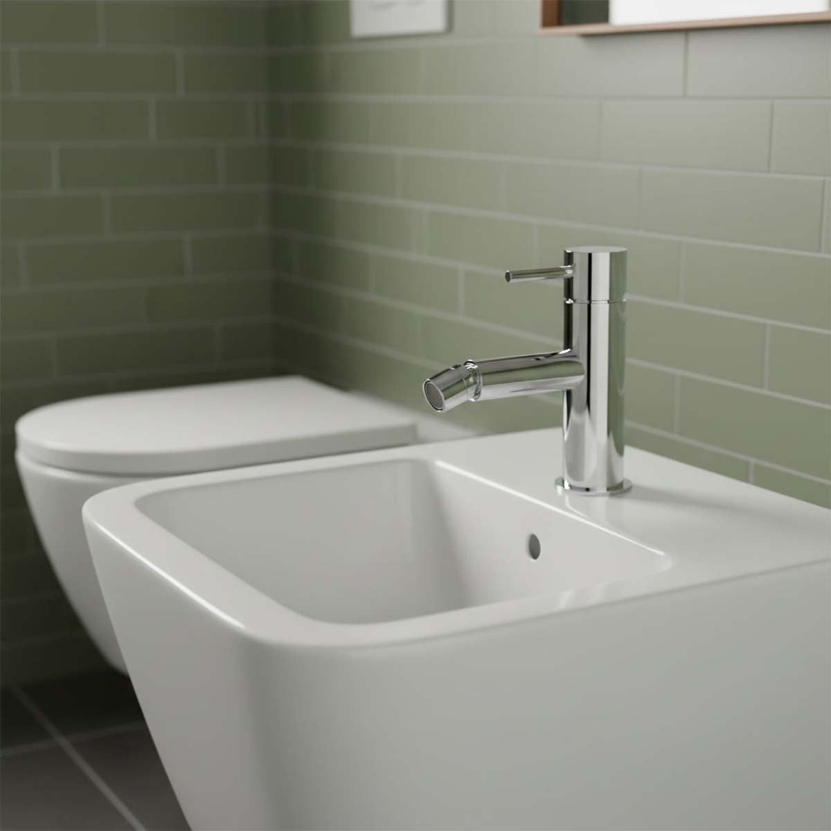 chrome bidet mixer tap
