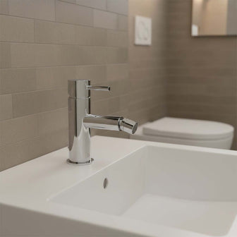 Single Lever Bidet Mixer With Pop up Waste - Chrome Secondary image