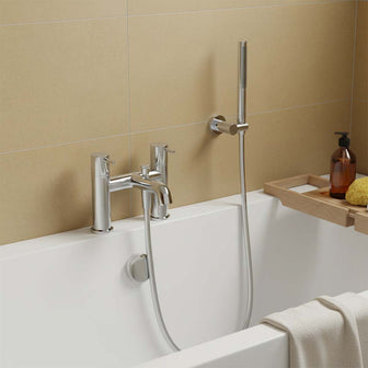 chrome bridge tap with shower kit Main image