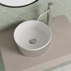 chrome countertop  sink made of ceramic and stainless steel